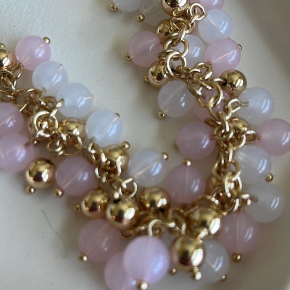 🎈TALBOTS pink white gold 21” beaded necklace. - Picture 6 of 6